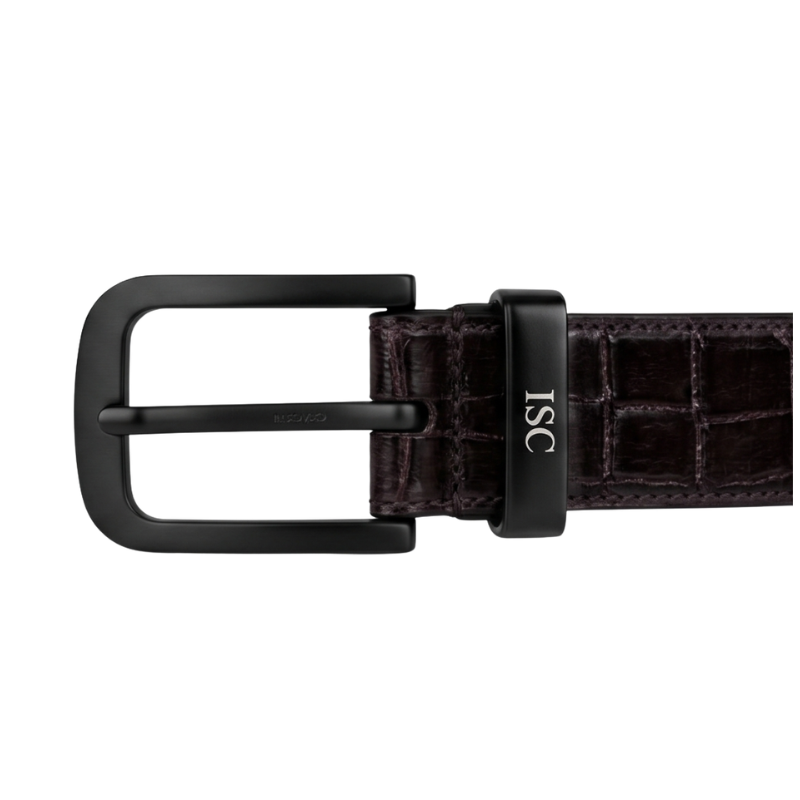 Croc Crest Luxury Leather Belt