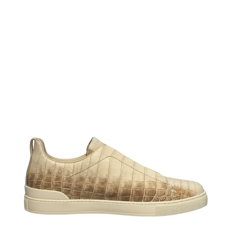 Italian Croc Luxe Cozy Sneaker