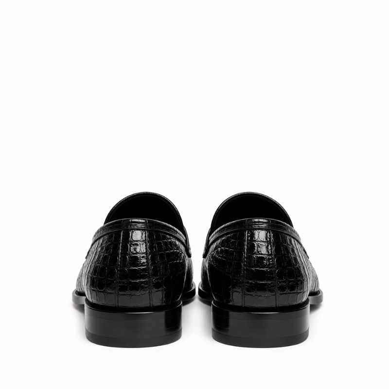 Croc Texture Leather Masterpiece Loafers