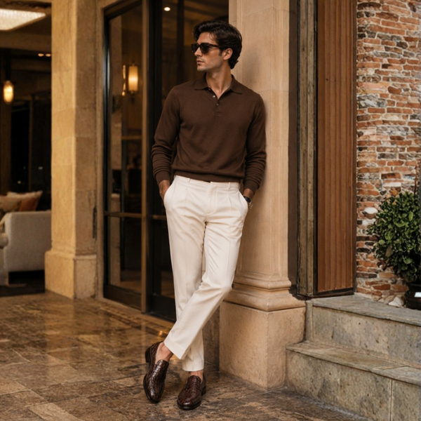 Croc Texture Leather Masterpiece Loafers
