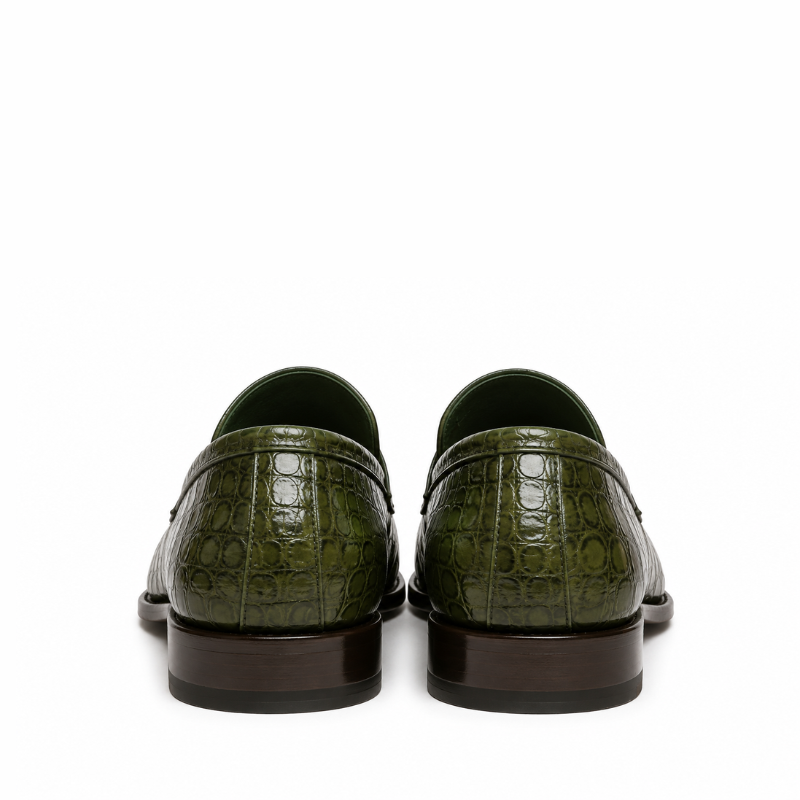 Croc Texture Leather Masterpiece Loafers