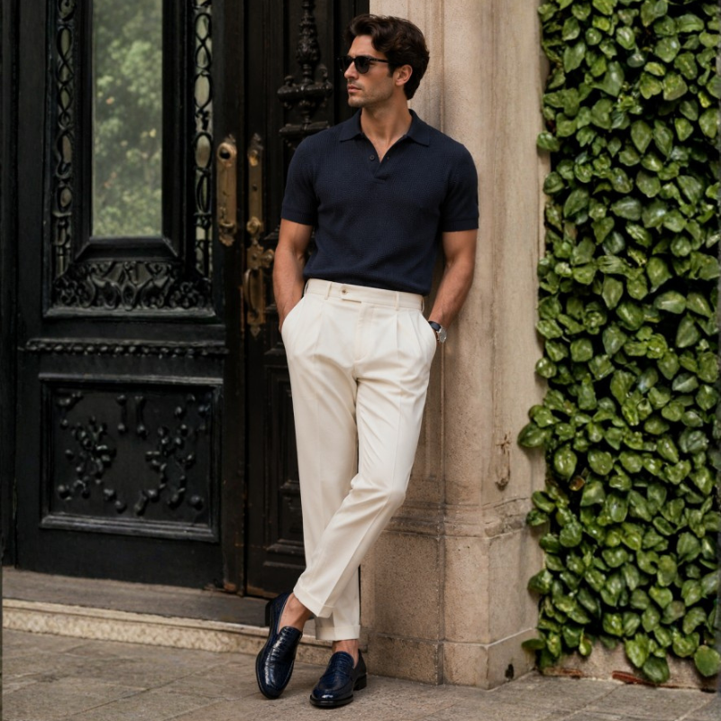 Croc Texture Leather Masterpiece Loafers