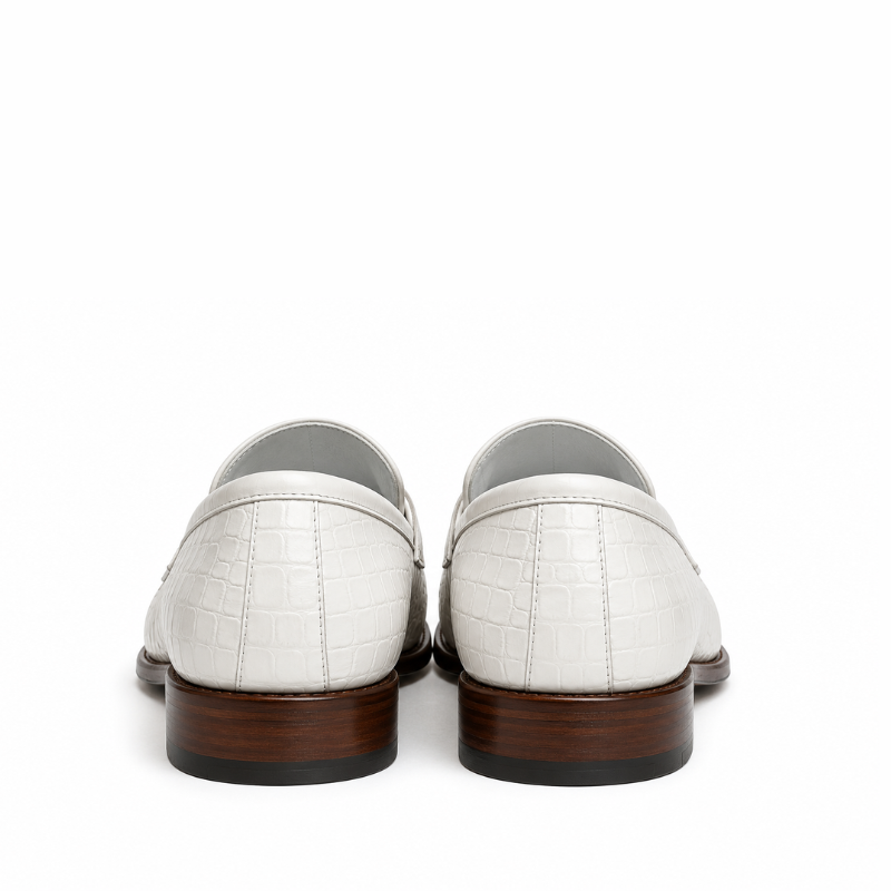 Croc Texture Leather Masterpiece Loafers