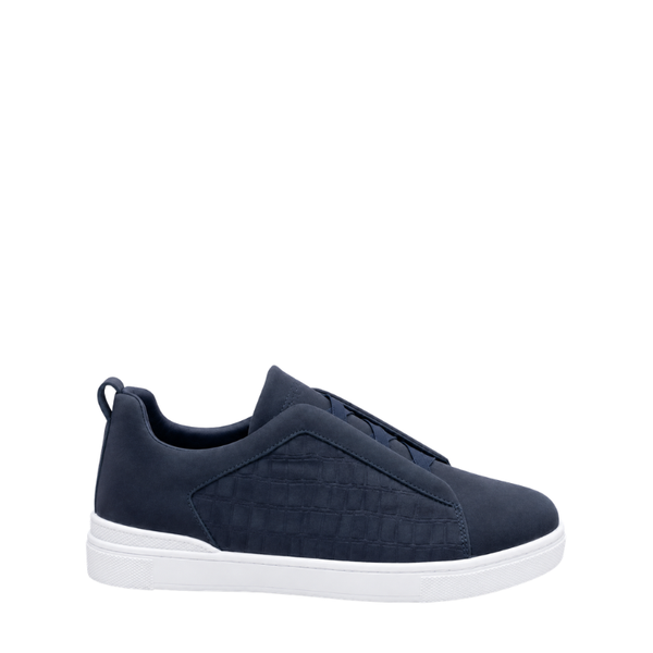 Croco Fusion Tripple Stitch Comfort Sneakers - Navy Blue