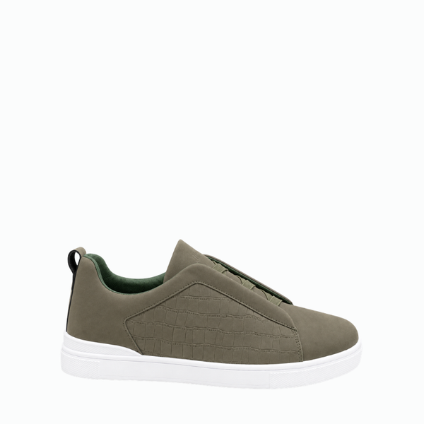 Croco Fusion Tripple Stitch Comfort Sneakers - Olive Green