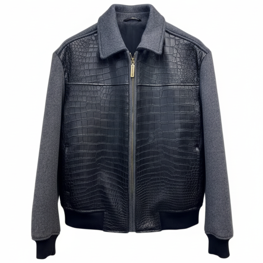 Croco Leather Luxe Italian Fusion Jacket