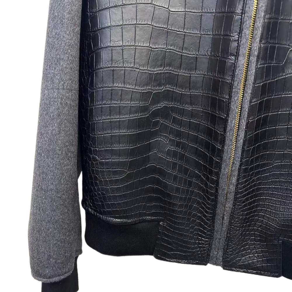Croco Leather Luxe Italian Fusion Jacket