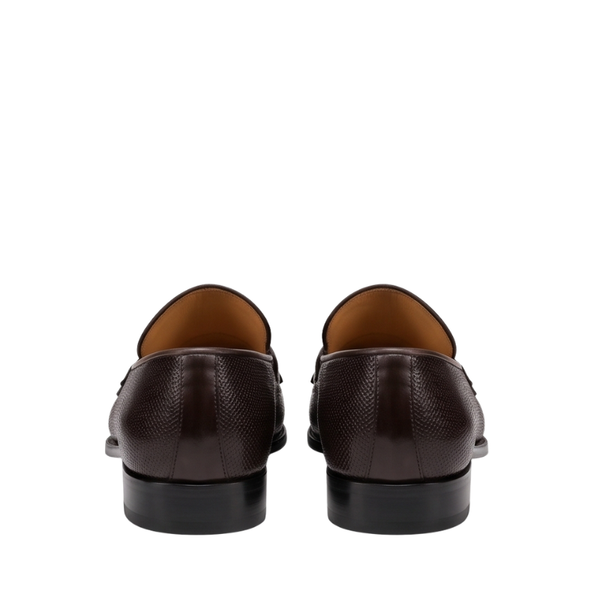 Croco Textured Leather Luxe Horsebit Loafers