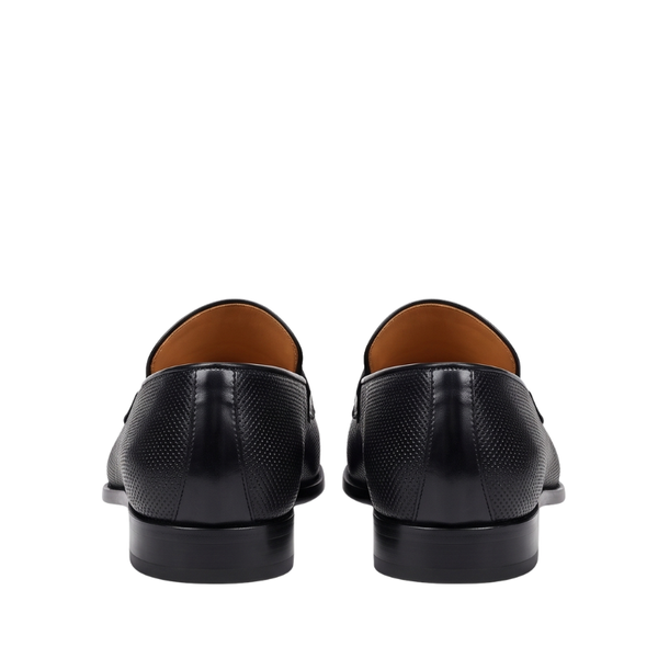 Croco Textured Leather Luxe Horsebit Loafers