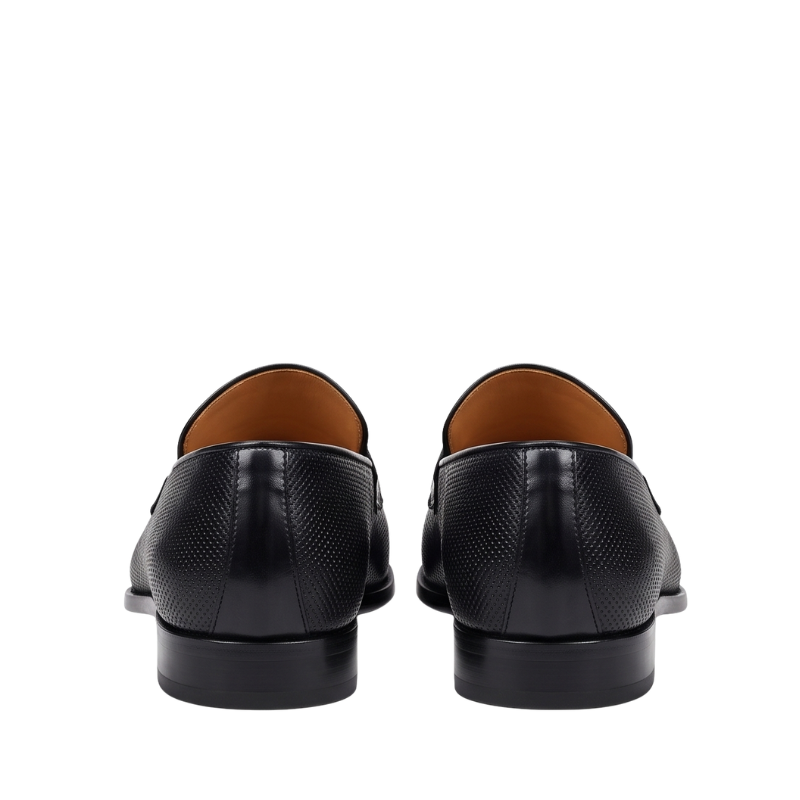 Croco Textured Leather Luxe Horsebit Loafers