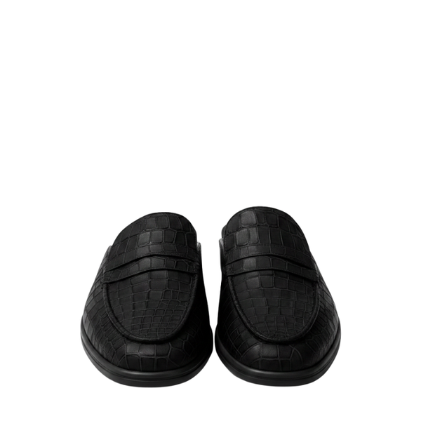 Crocodile Embossed Luxury Mule