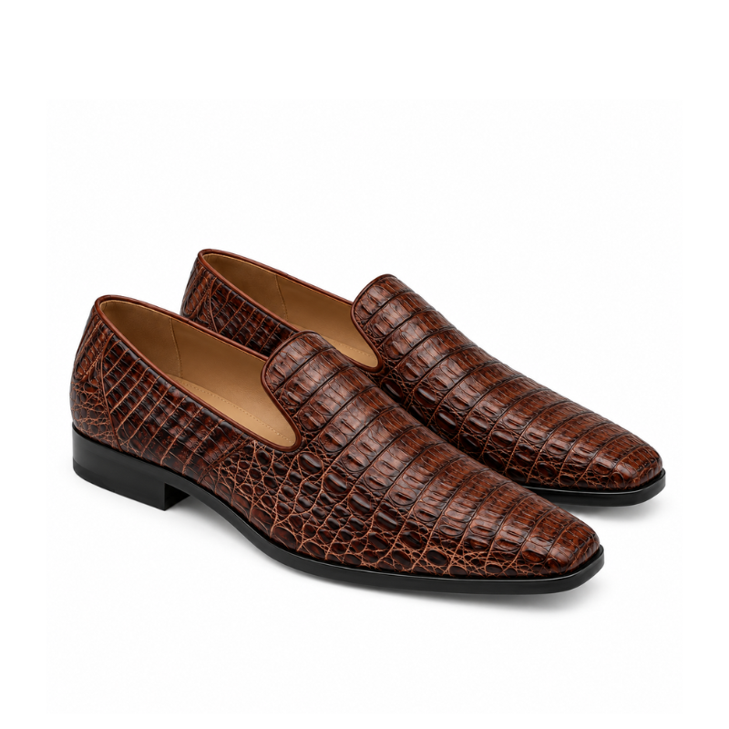 Crocodile Leather Loafers