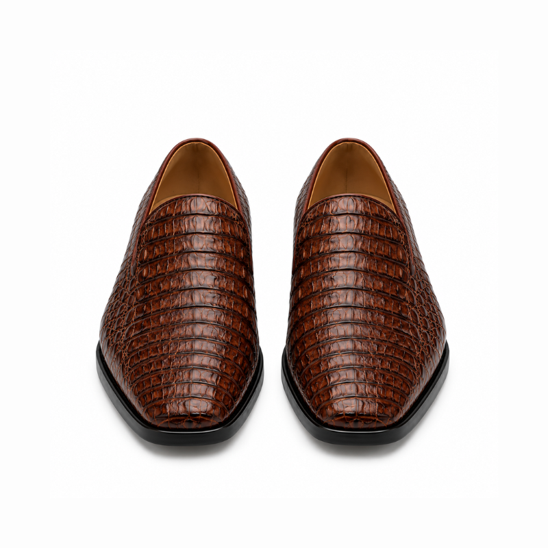 Crocodile Leather Loafers