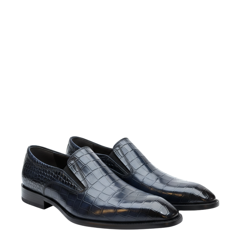 Crocodile Pattern Leather Premium Loafers