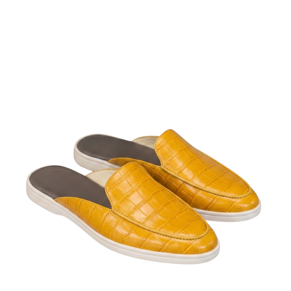 Crocodile Patterned Luxe Statement Mule