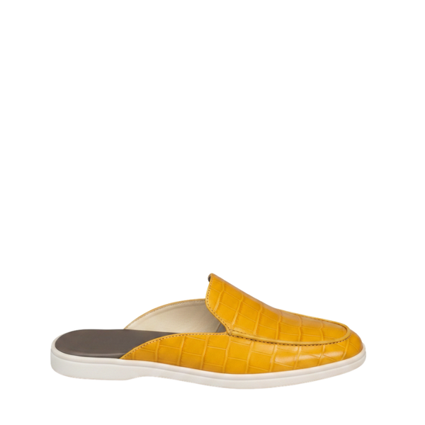 Crocodile Patterned Luxe Statement Mule