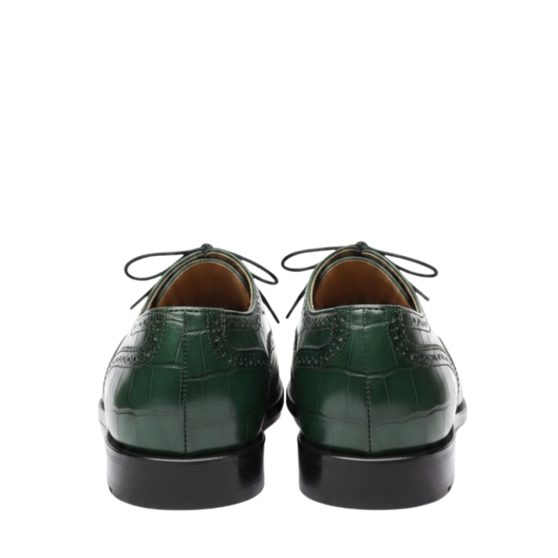 Crocodile Texture Embodied In Regal Oxford Shoes