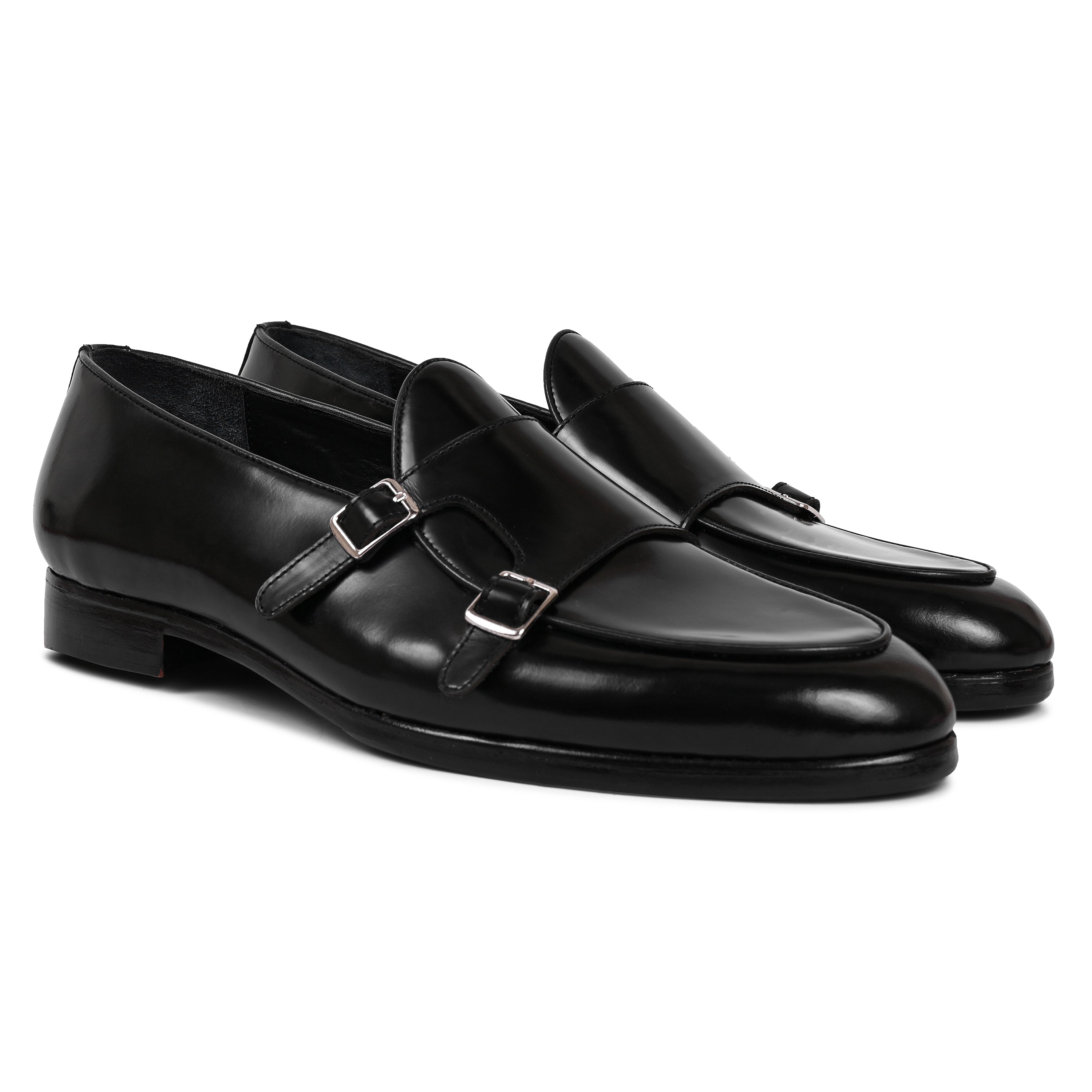 Cap Toe Double Monk Strap Shoe