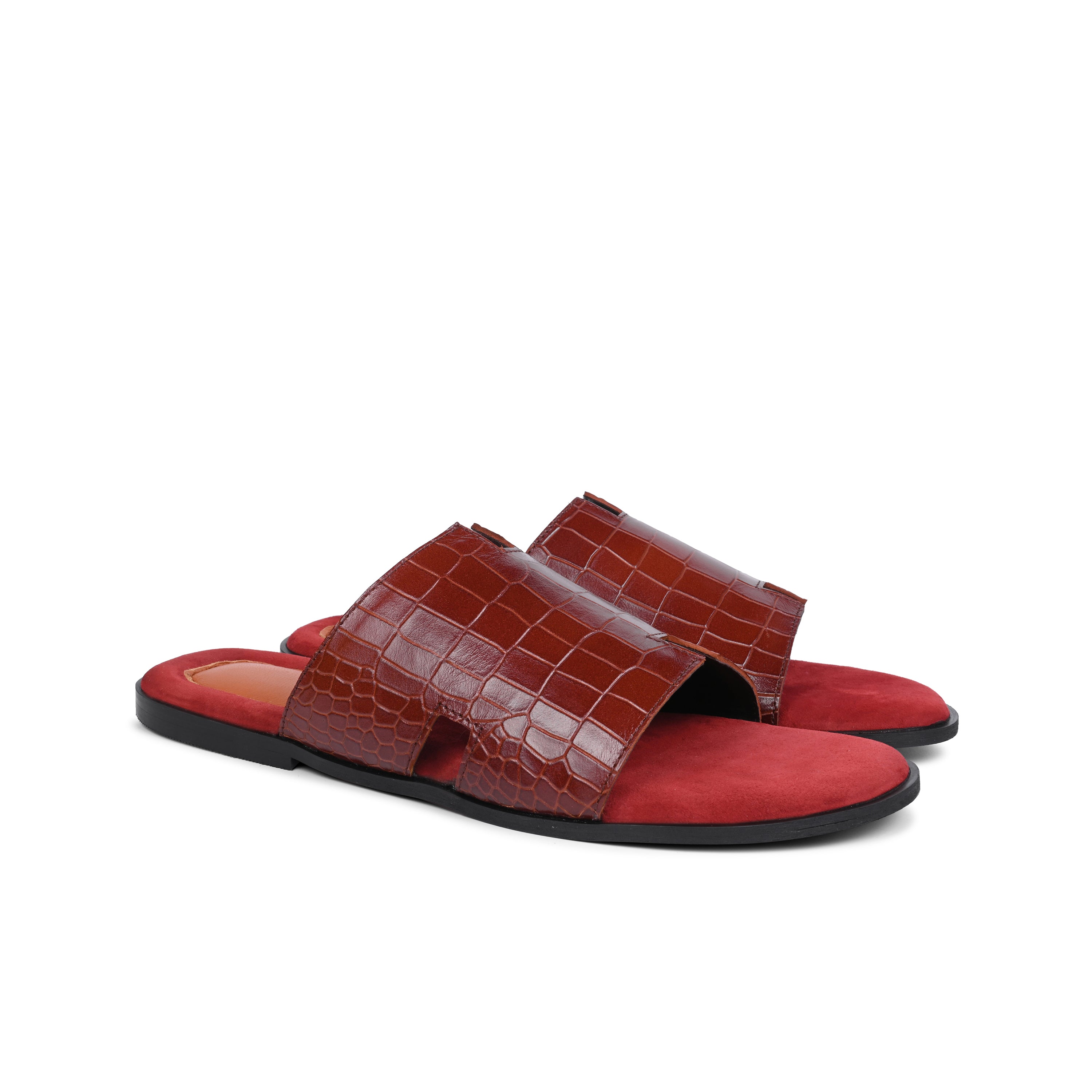 Red Croco Slip On