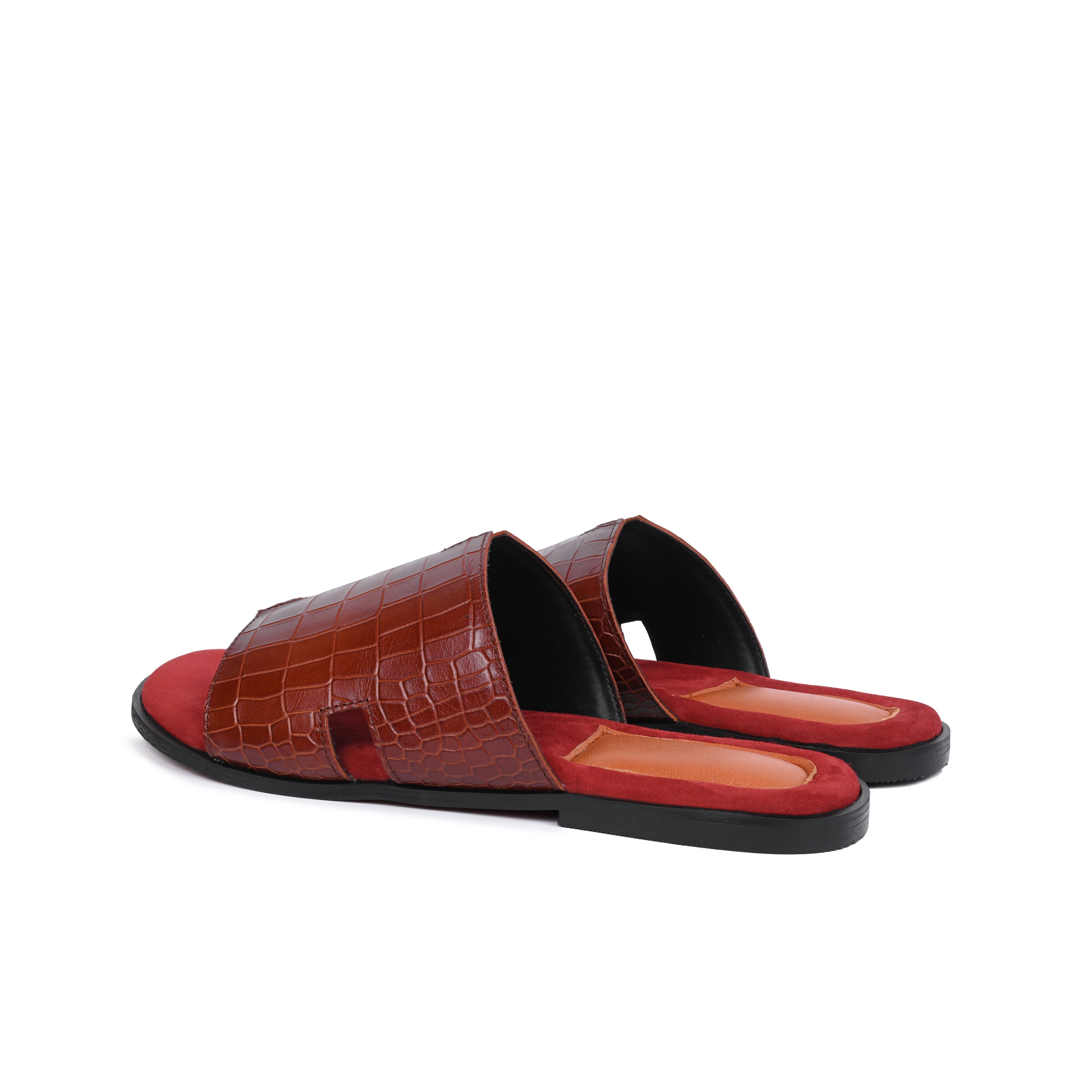 Red Croco Slip On