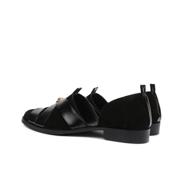 Suede X Leather Loafers