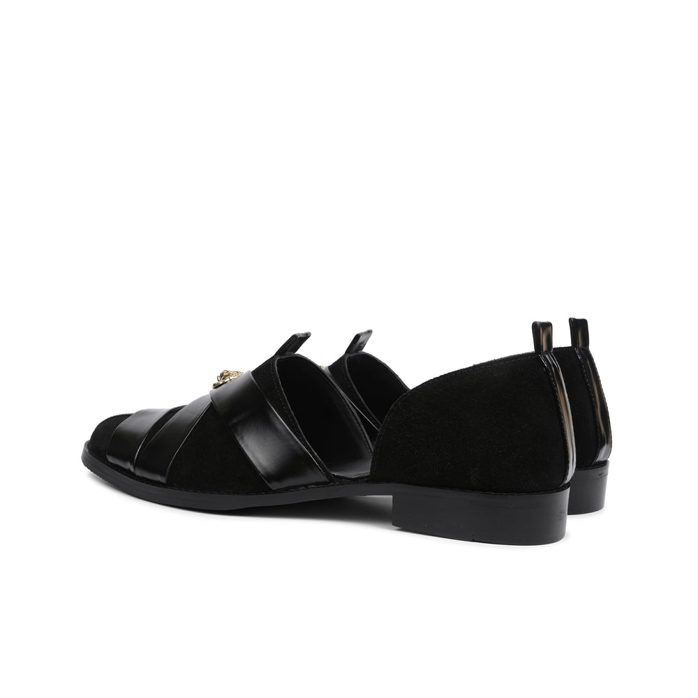 Suede X Leather Loafers