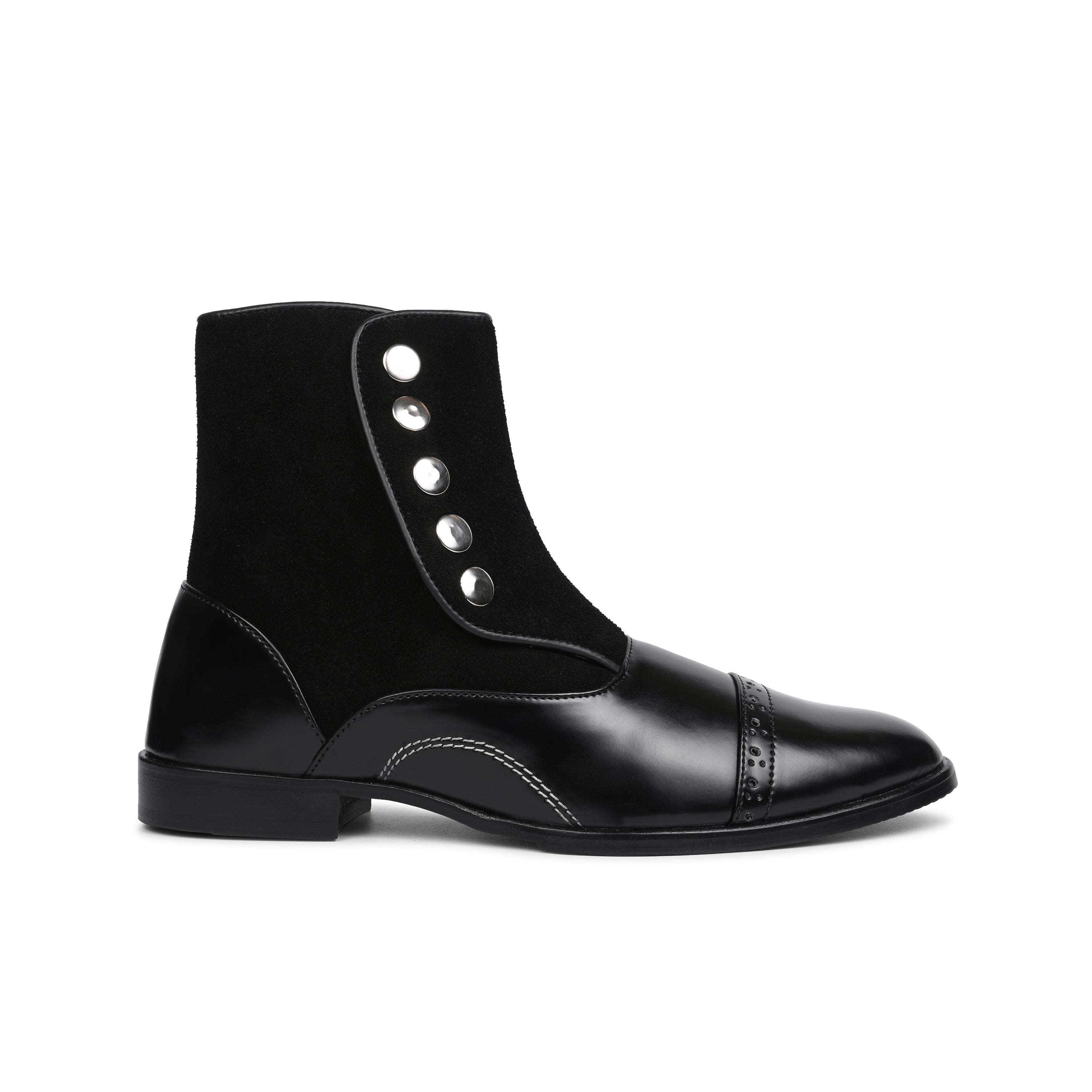 Derby Side Button Boots