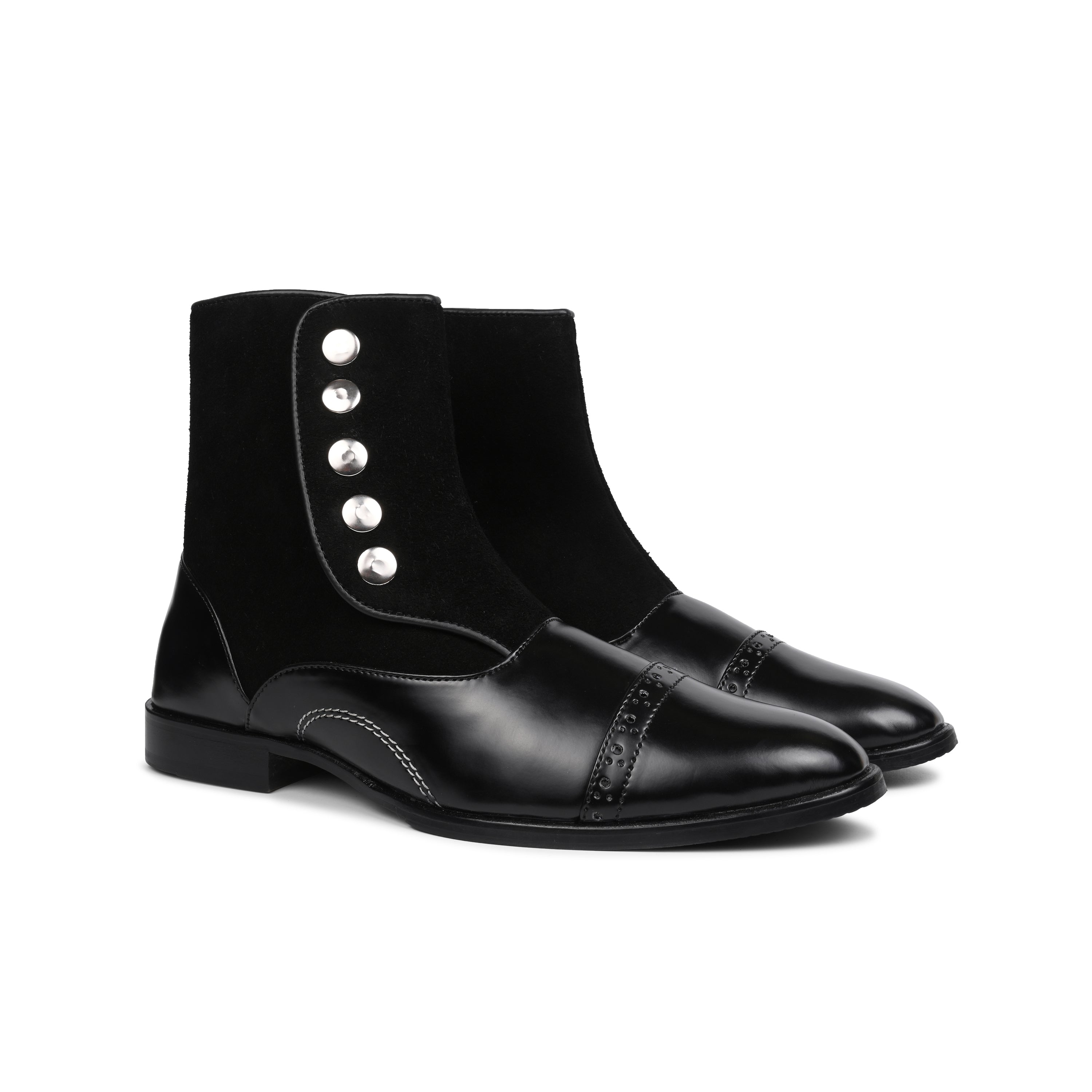 Derby Side Button Boots