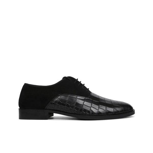 Croco Texture Leather Shoes