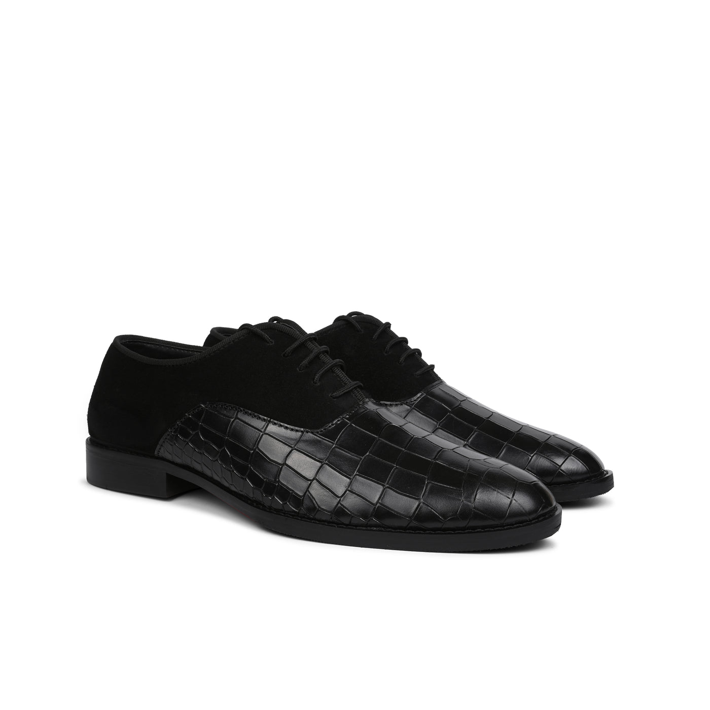 Croco Texture Leather Shoes