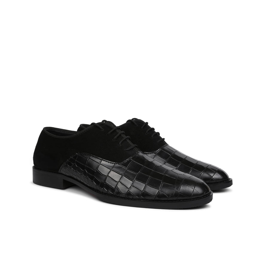 Croco Texture Leather Shoes