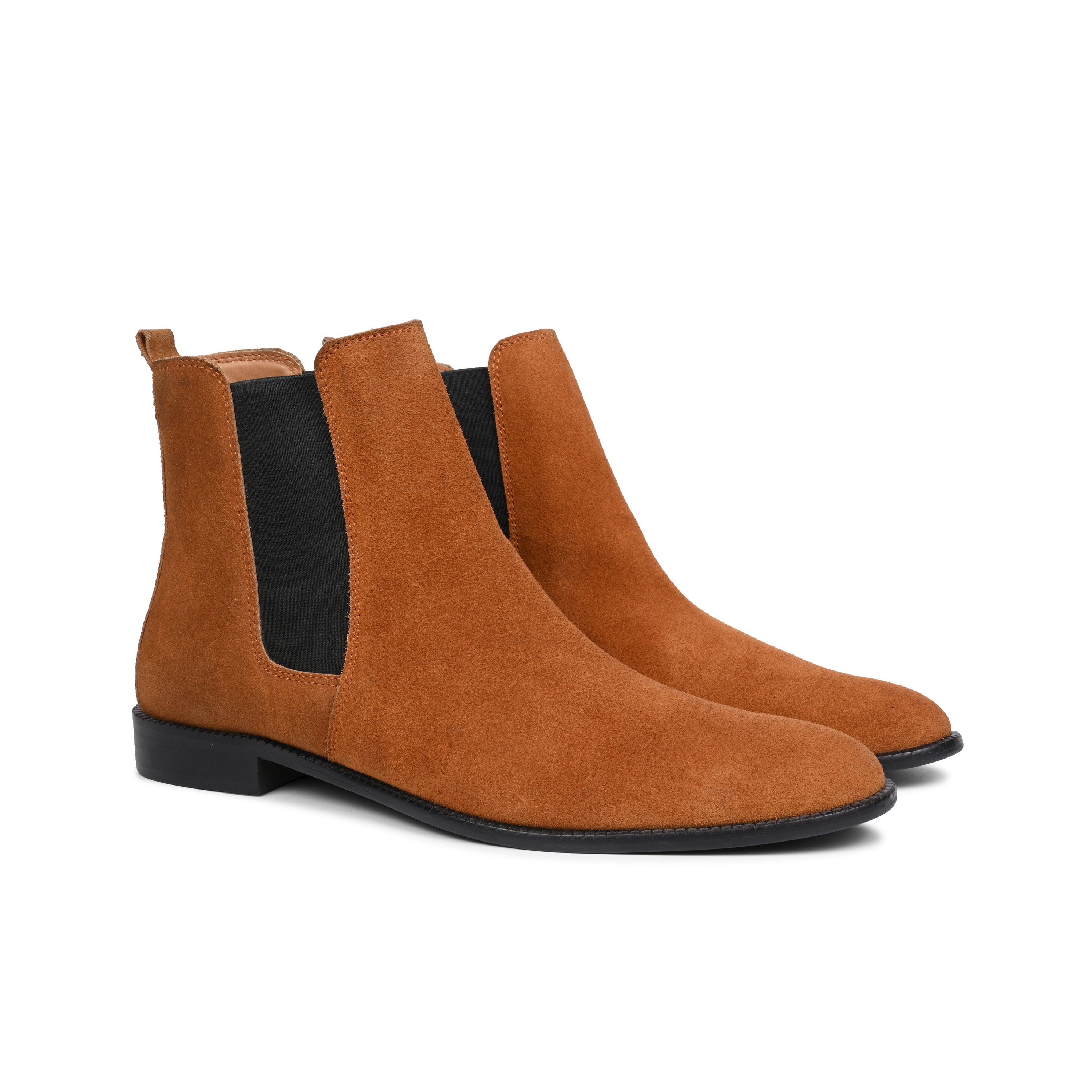 Camel Side Cut Chelsea Boots