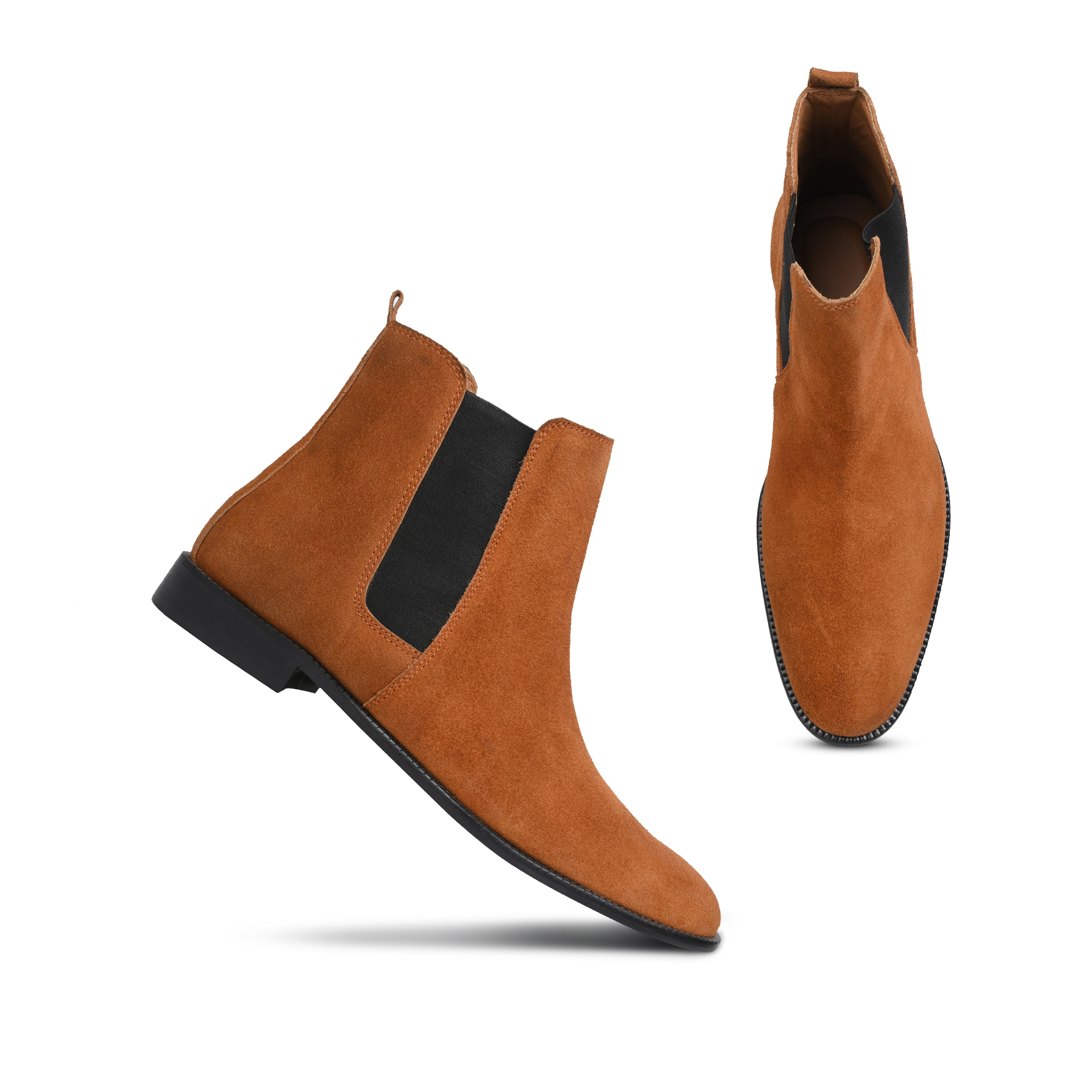 Camel Side Cut Chelsea Boots