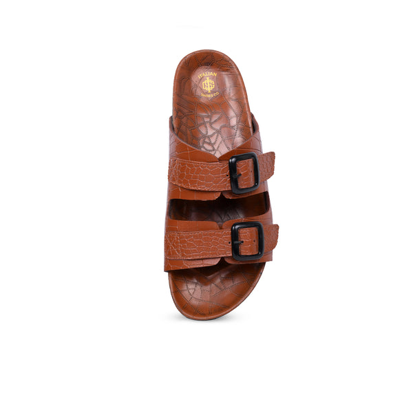 Double Buckle Croco Mule