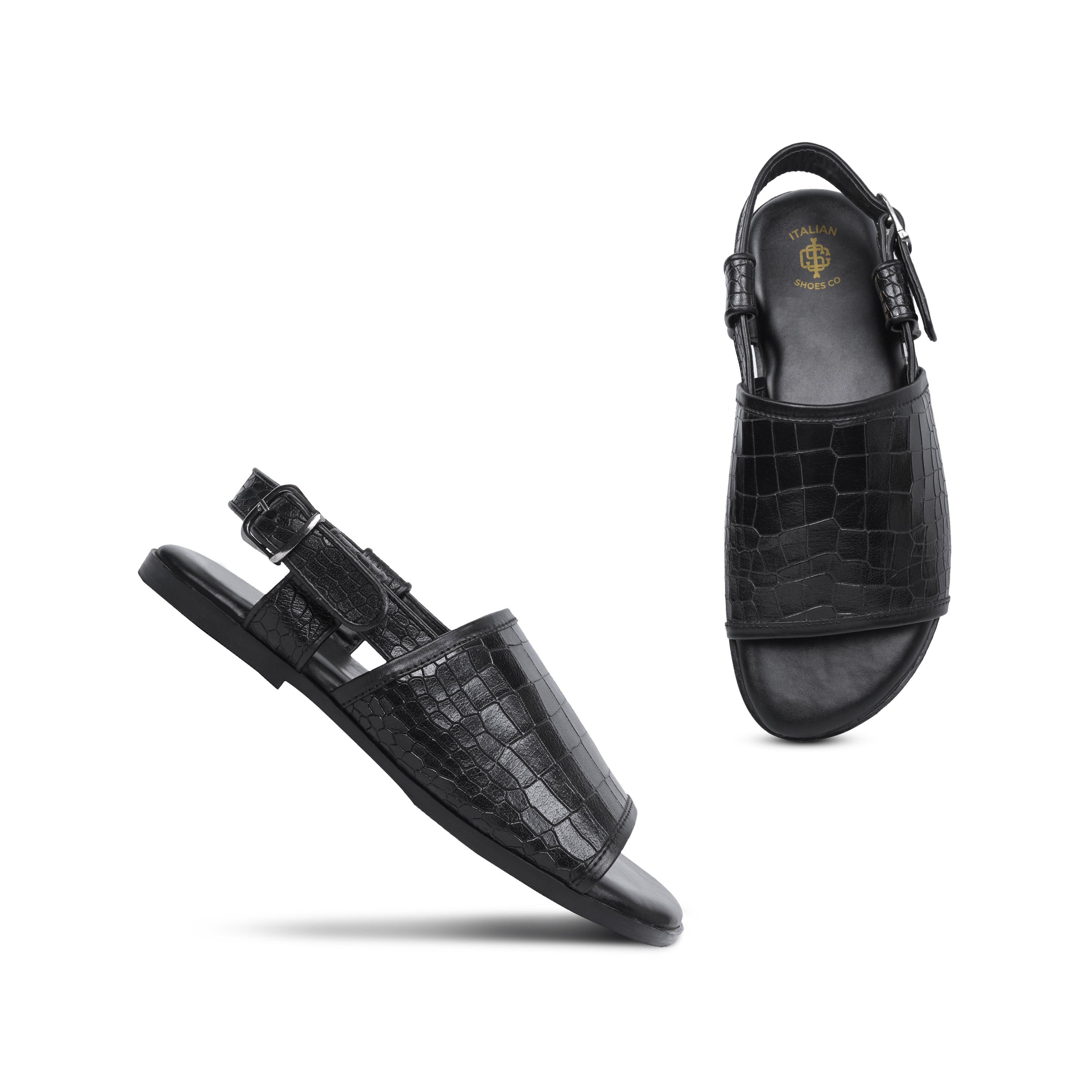 Black Croco Slip-On