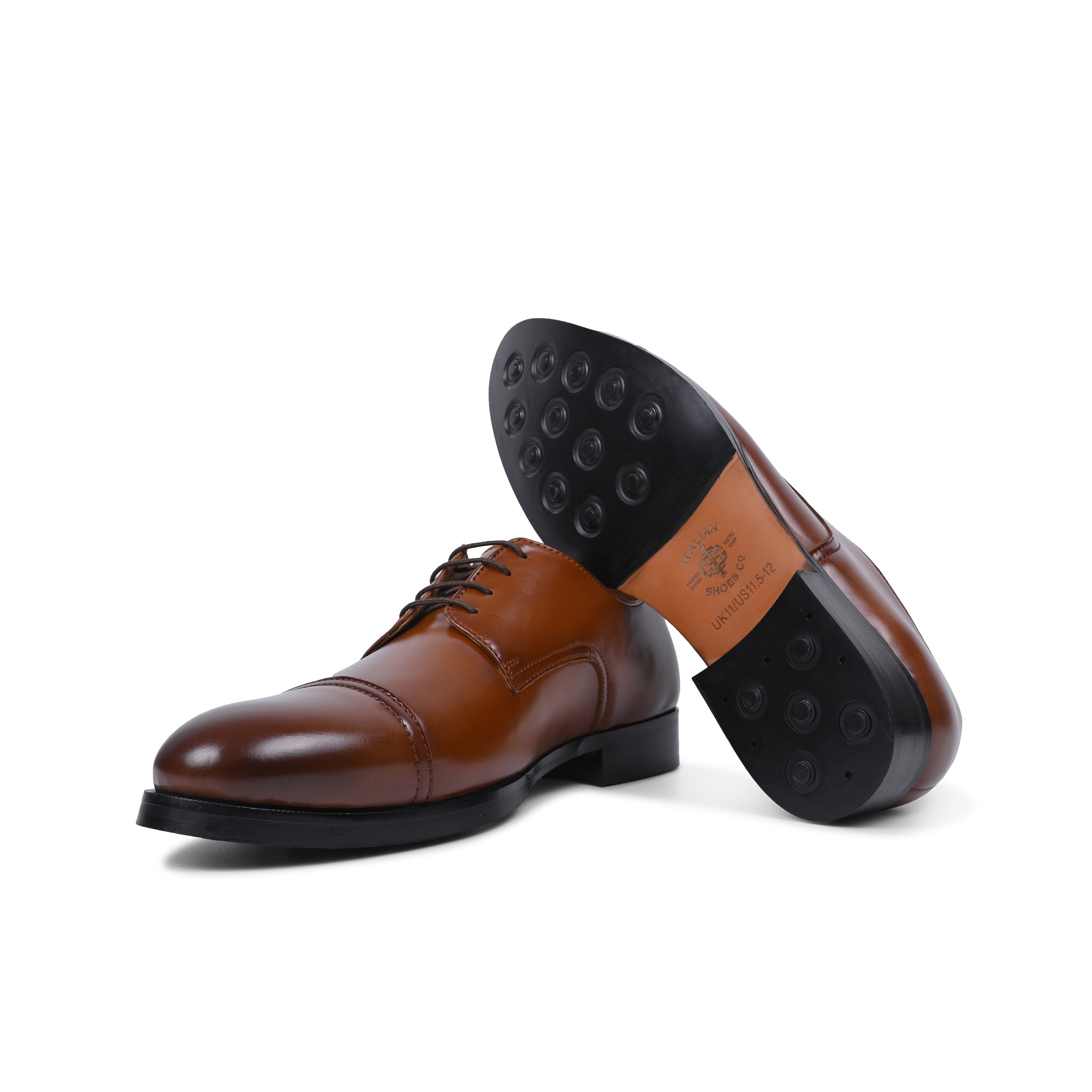 Lunar Luminary Leather Lace-Up Oxford Shoes