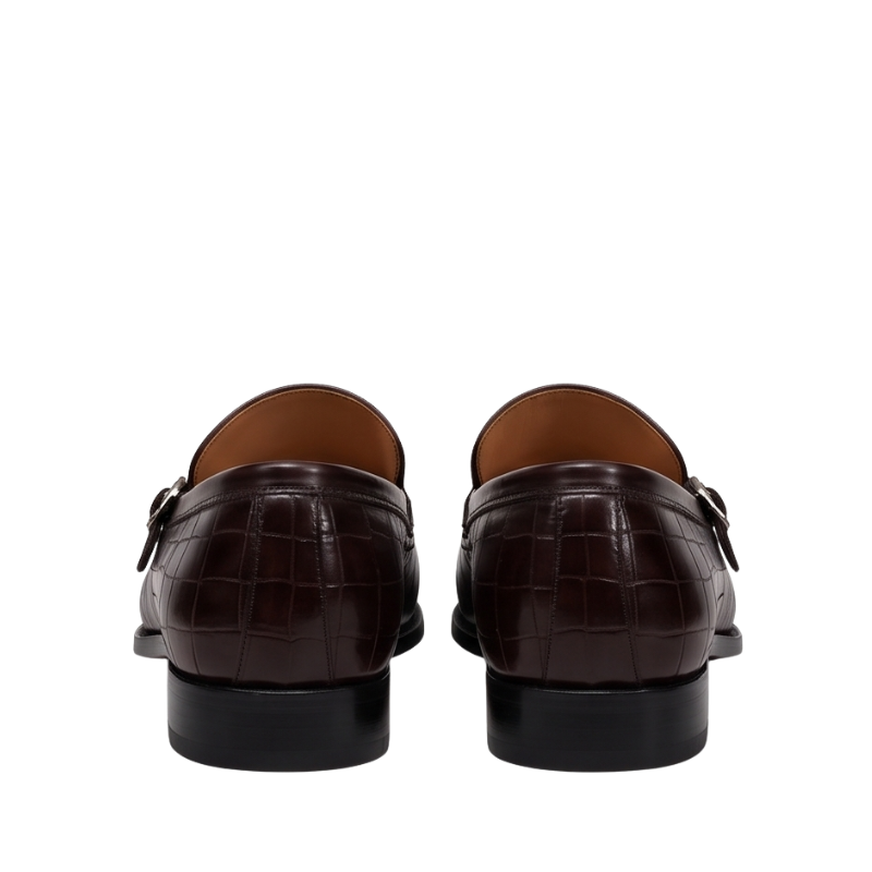 David Croc Classic Monk Strap Shoes