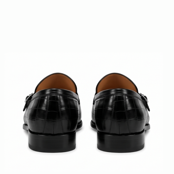 David Croc Classic Monk Strap Shoes