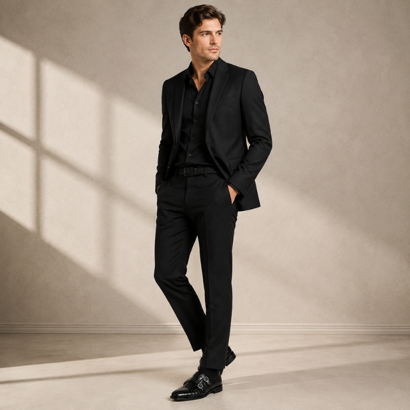 David Croc Classic Monk Strap Shoes