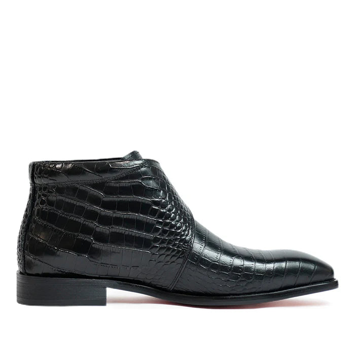 Croco Leather Boots