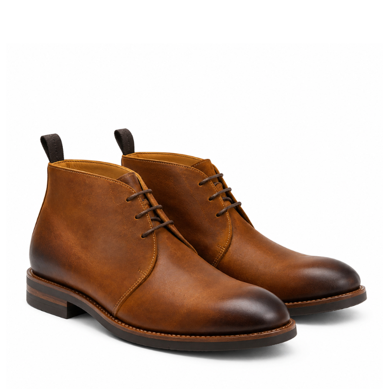 Derby Leather Chukka Ankle Boots