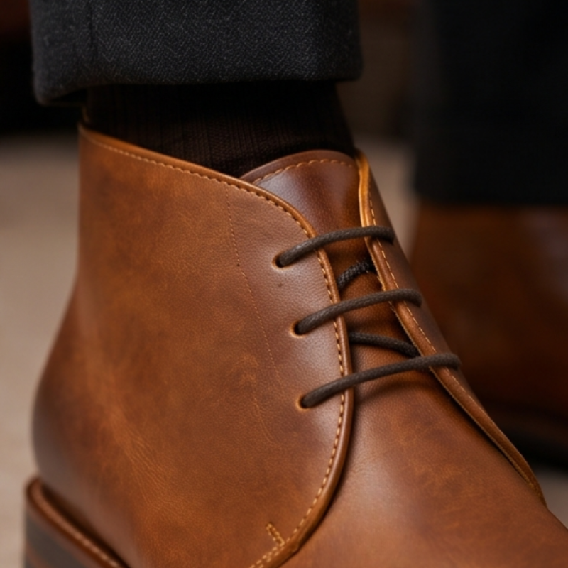 Derby Leather Chukka Ankle Boots
