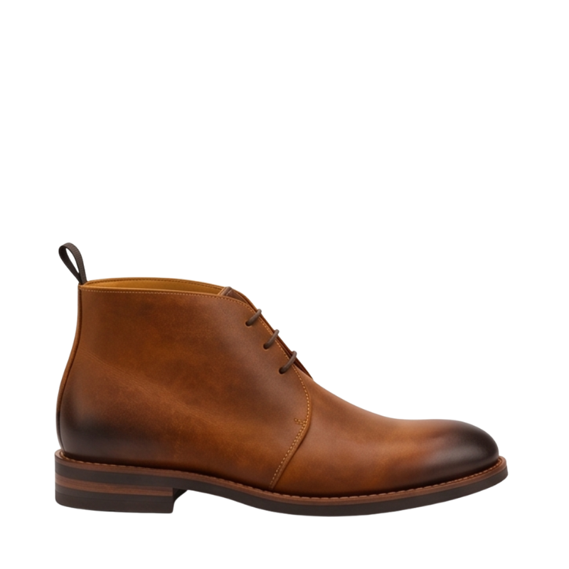 Derby Leather Chukka Ankle Boots