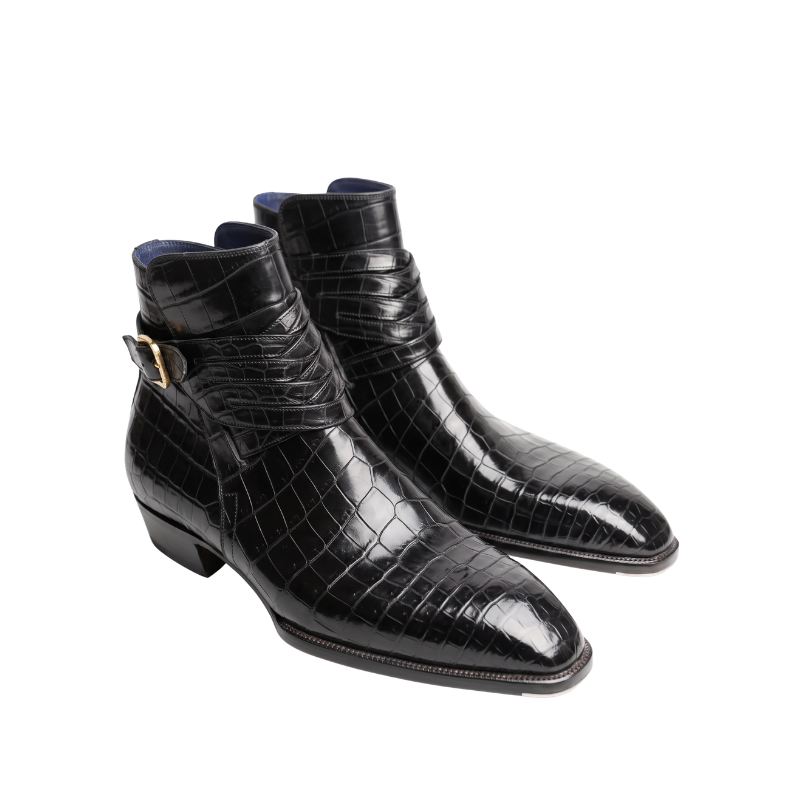Designer Croco Jodhpur Monk Strap Shoes