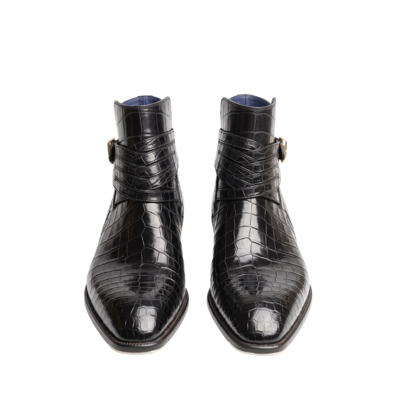 Designer Croco Jodhpur Monk Strap Shoes