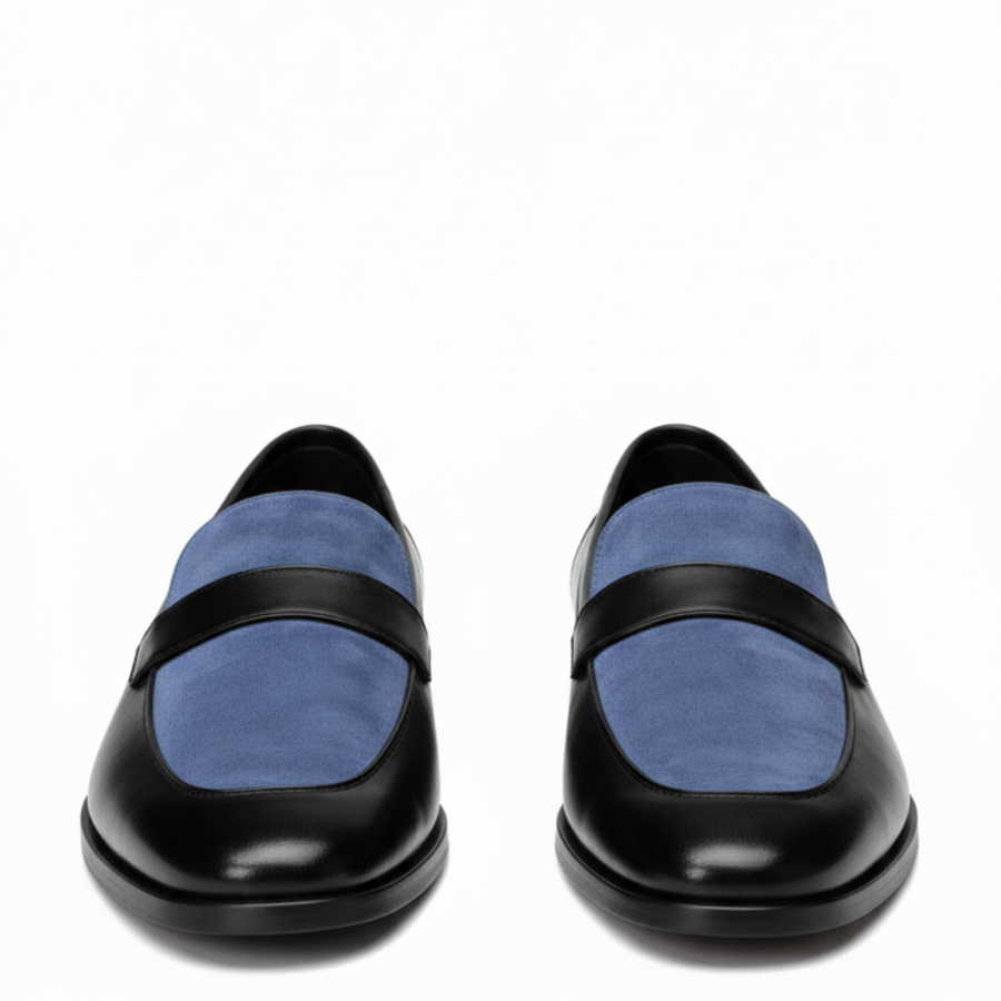 Dual-Tone Italian Luxe Panel Loafers