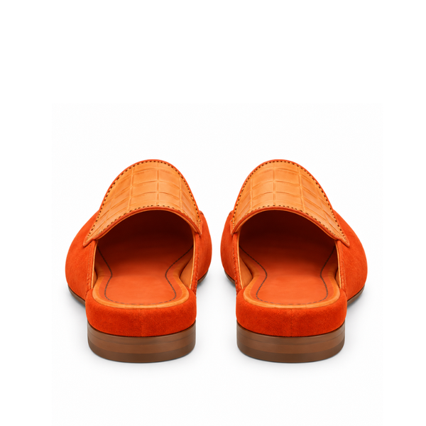 Dual Textured Luxury Croc Mule