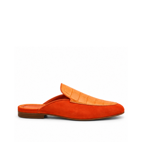 Dual Textured Luxury Croc Mule