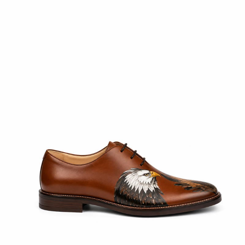 Eagle Heritage Hand-Painted Leather Oxford Shoes