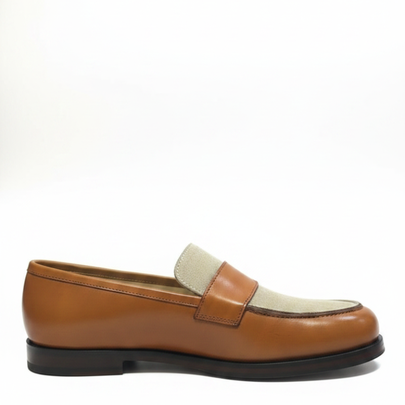 Ebon Dual‑Tone Italian Loafers
